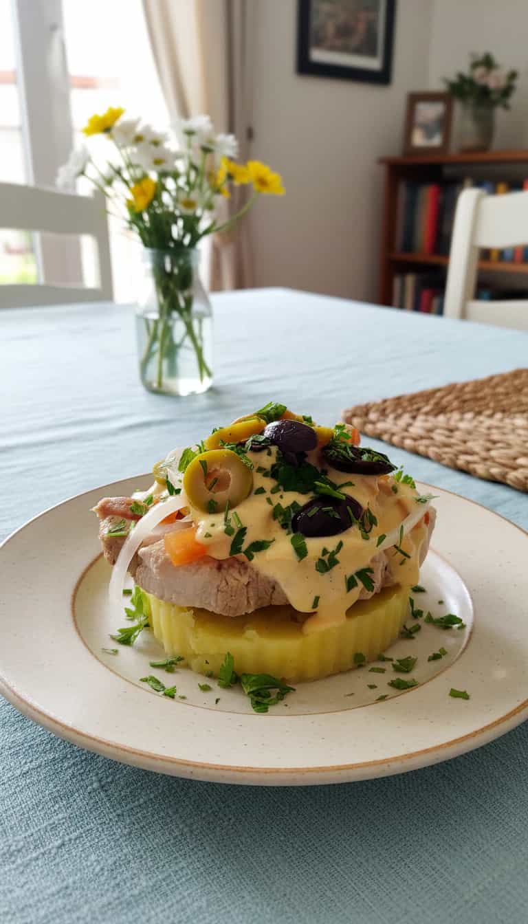 Foto deliciosa de Salada de Cação pronta para servir - Peixes & Frutos do Mar