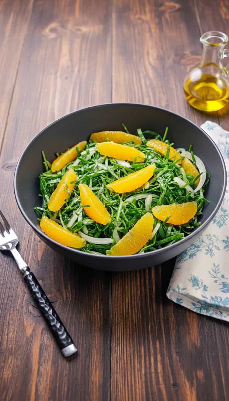 Foto deliciosa de Salada de Couve com Laranja pronta para servir - Saladas