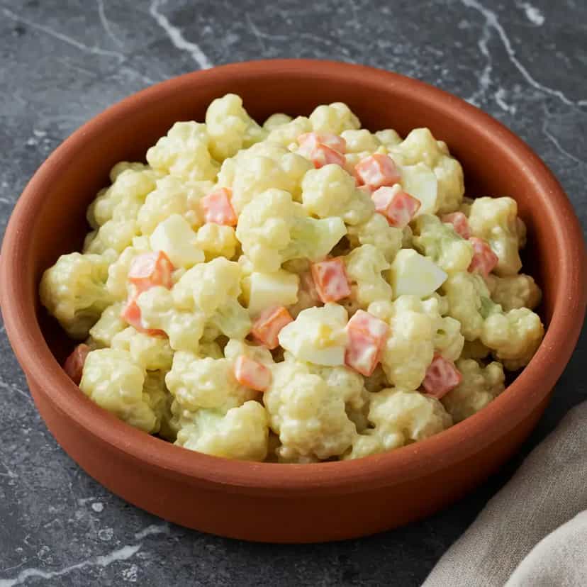 Foto deliciosa de Salada de Couve-flor com Ovos pronta para servir - Outras Receitas