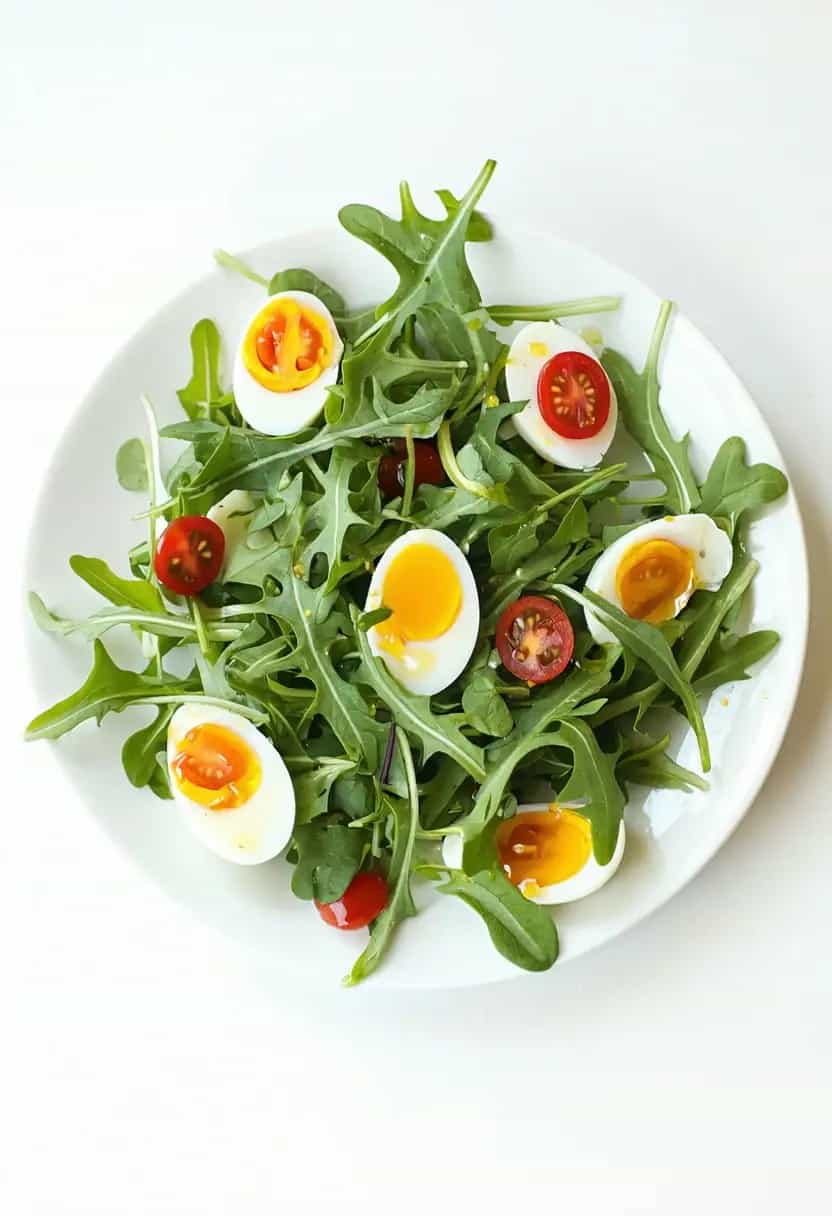 Salada de Folhas com Ovo de Codorna