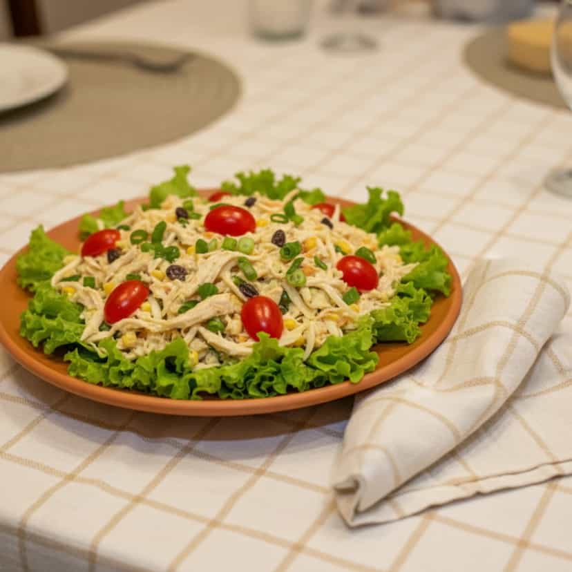 Foto deliciosa de Salada de Frango Cremosa com Batata pronta para servir - Saladas