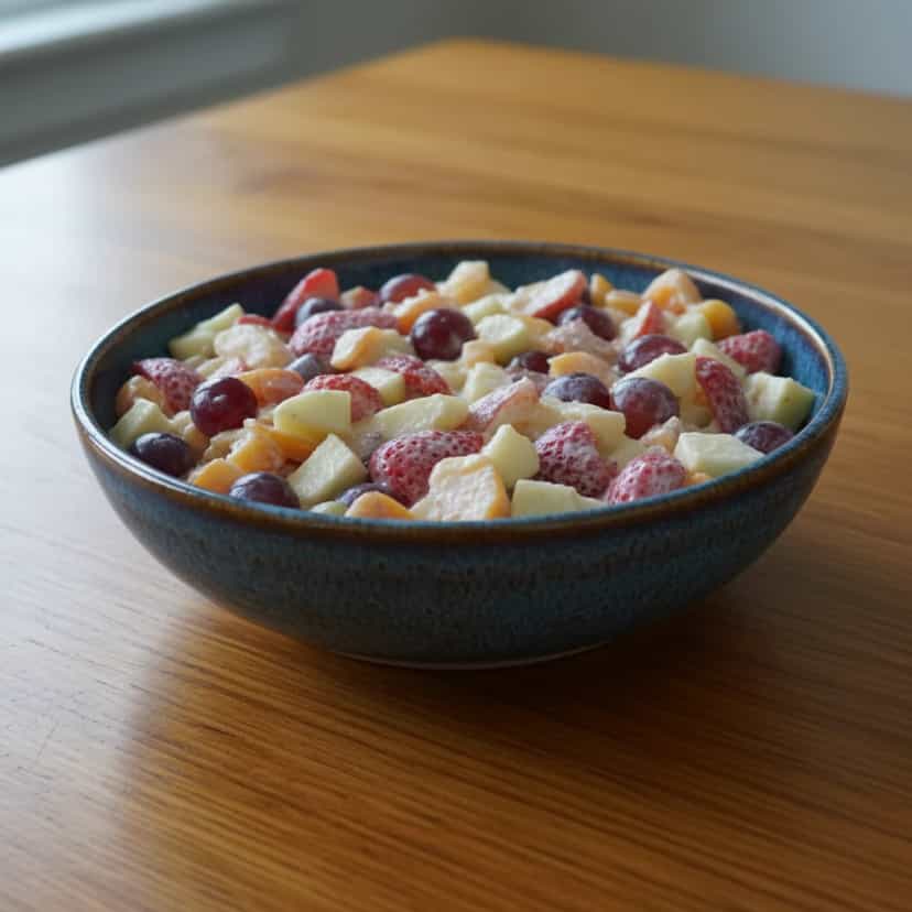 Foto deliciosa de Salada de Frutas com Creme de Leite pronta para servir - Outras Receitas