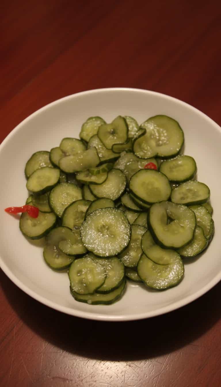Foto deliciosa de Salada de Pepino Japonês Agridoce pronta para servir - Outras Receitas
