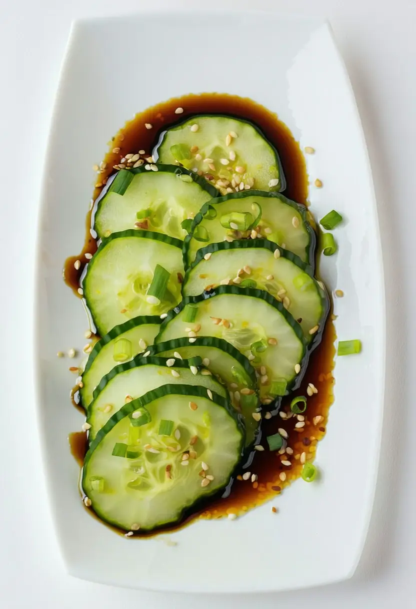Salada de Pepino Japonês com Shoyu