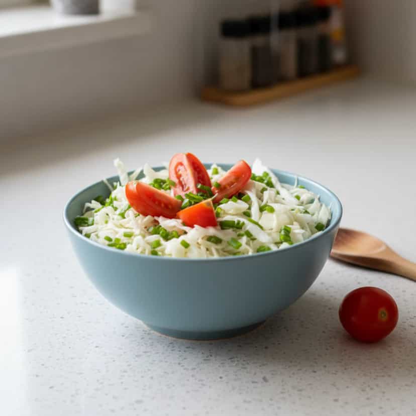 Foto deliciosa de Salada de Repolho Fresca pronta para servir - Outras Receitas