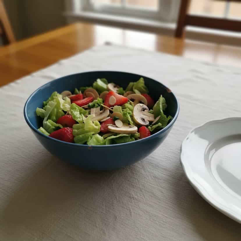Foto deliciosa de Salada Primavera com Morangos pronta para servir - Saladas