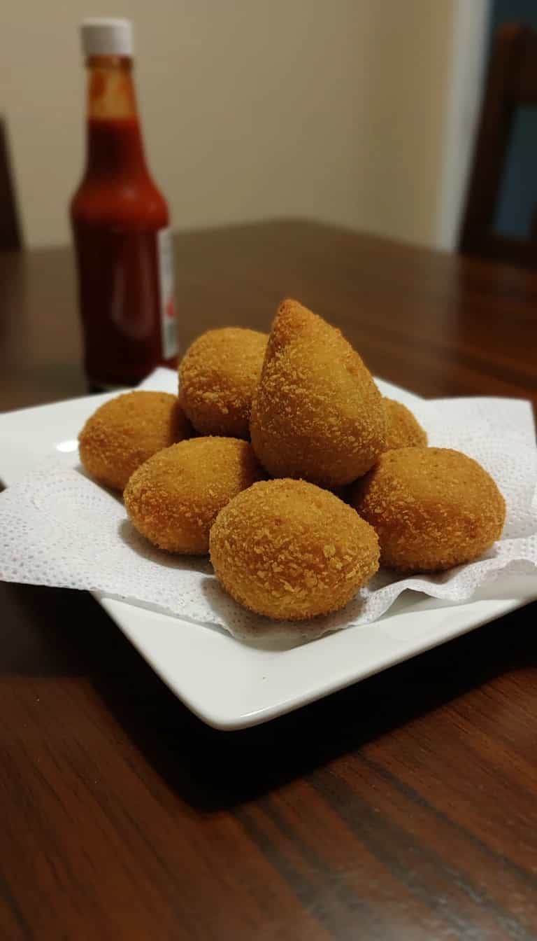 Foto deliciosa de Salgadinhos de Parmesão e Batata pronta para servir - Salgadinhos