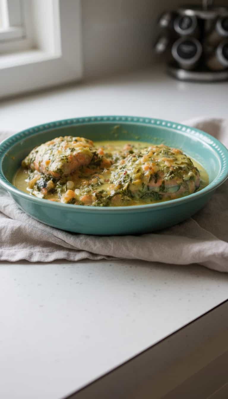 Foto deliciosa de Salmão ao Leite de Coco com Tomates pronta para servir - Peixes & Frutos do Mar