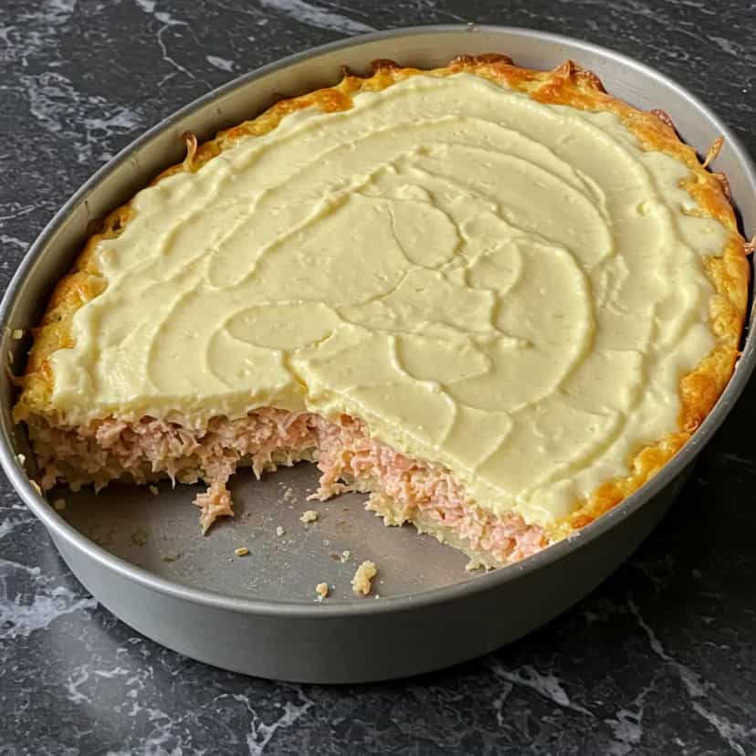 Foto deliciosa de Salmão ao Molho Cremoso de Queijos pronta para servir - Peixes & Frutos do Mar