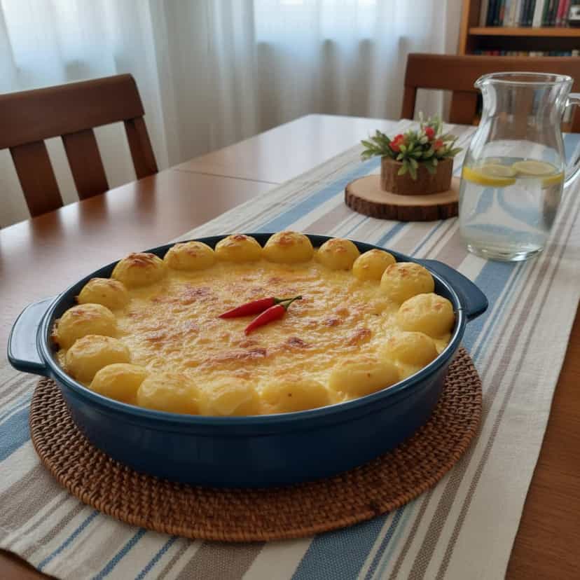 Foto deliciosa de Salmão Gratinado com Purê de Batata pronta para servir - Peixes & Frutos do Mar