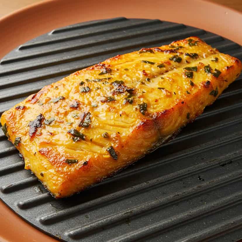 Foto deliciosa de Salmão Grelhado com Limão e Shoyu pronta para servir - Outras Receitas