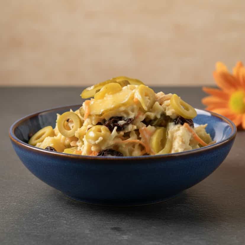 Foto deliciosa de Salpicão de Frango Cremoso pronta para servir - Carnes & Frango