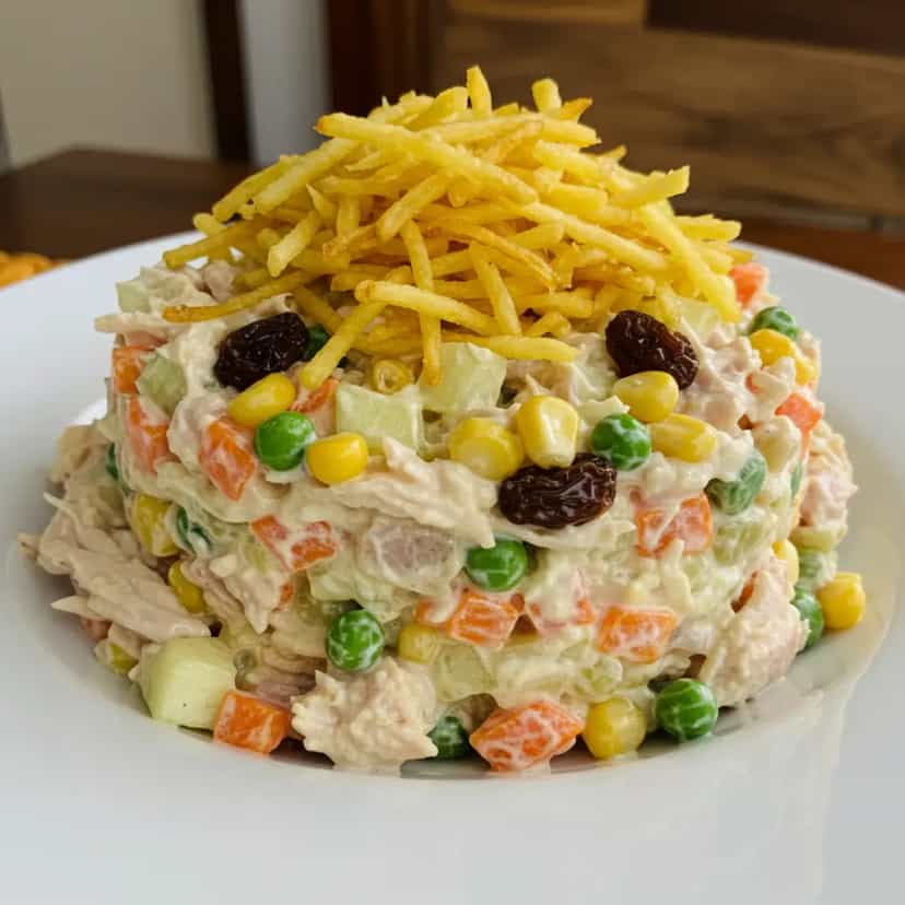 Foto deliciosa de Salpicão natalino pronta para servir - Saladas