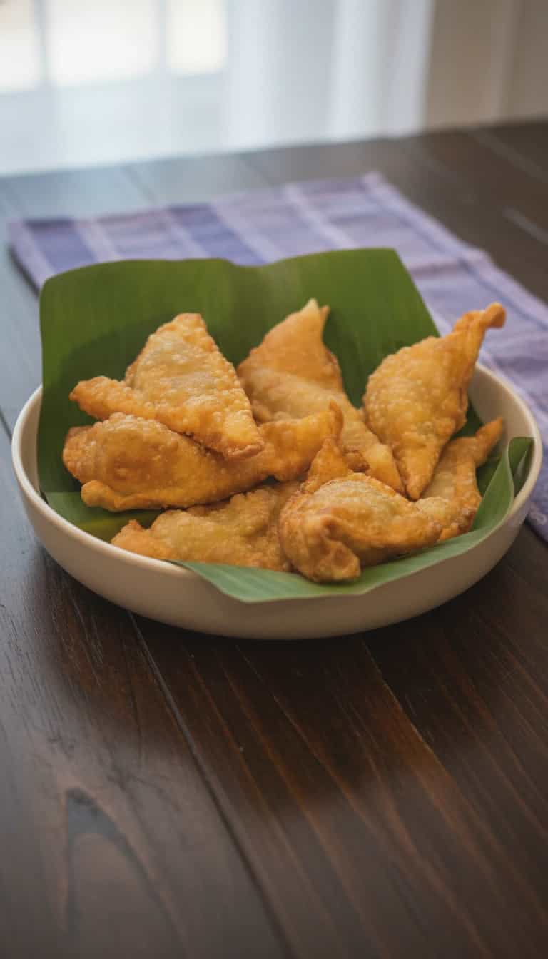 Foto deliciosa de Samosas de Batata e Ervilha pronta para servir - Salgadinhos