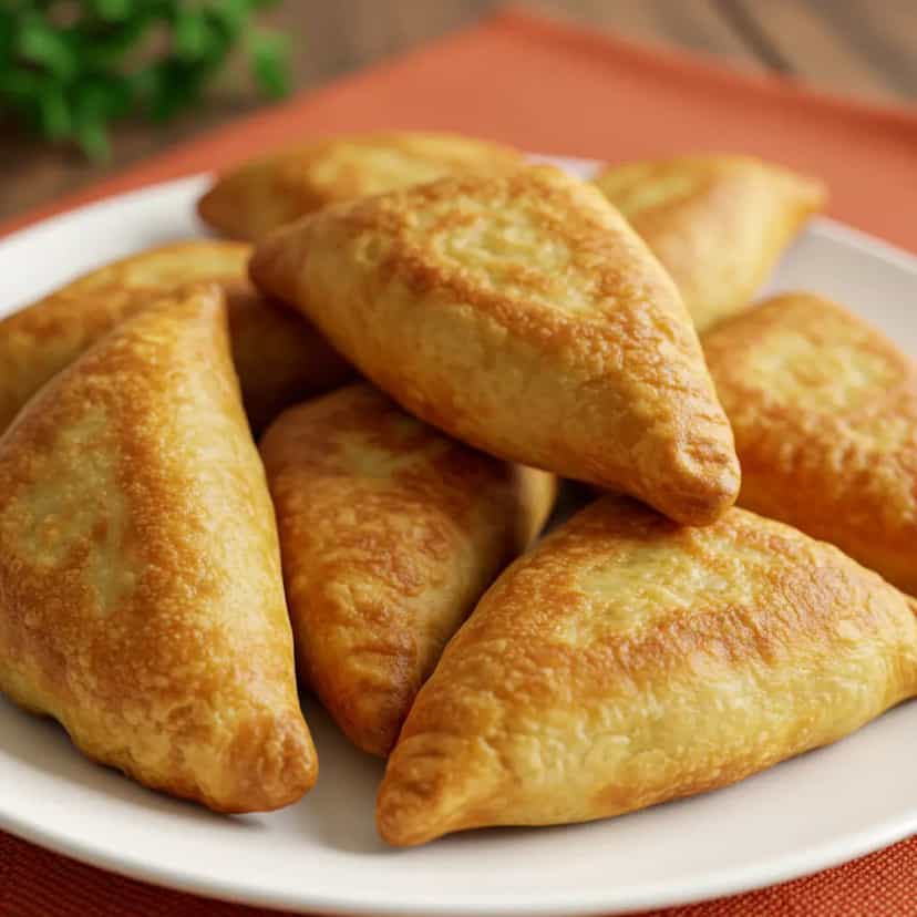 Foto deliciosa de Samosas de Batata e Ervilha pronta para servir - Salgadinhos