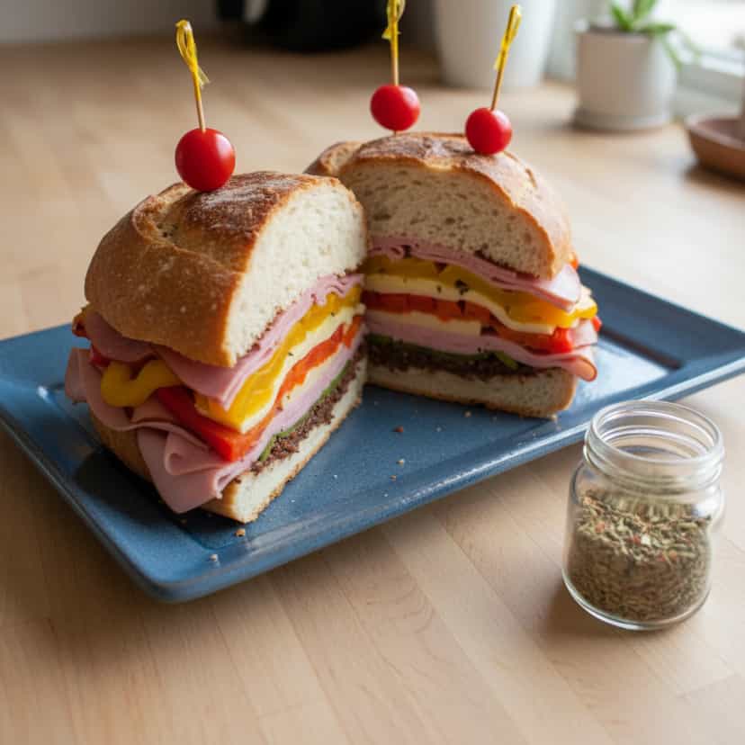 Foto deliciosa de Sanduíche Caprese de Pão Italiano pronta para servir - Lanches de Padaria