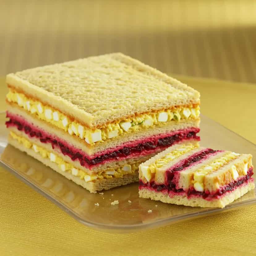 Foto deliciosa de Sanduíche Colorido de Atum pronta para servir - Lanches de Padaria