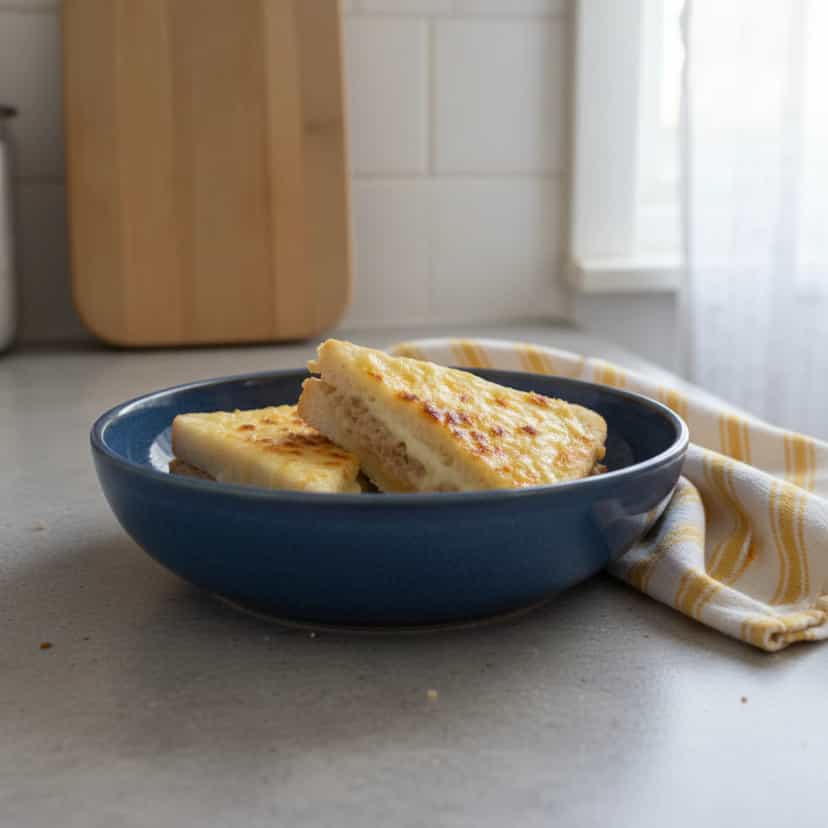 Foto deliciosa de Sanduíche de Atum Gratinado pronta para servir - Salgadinhos