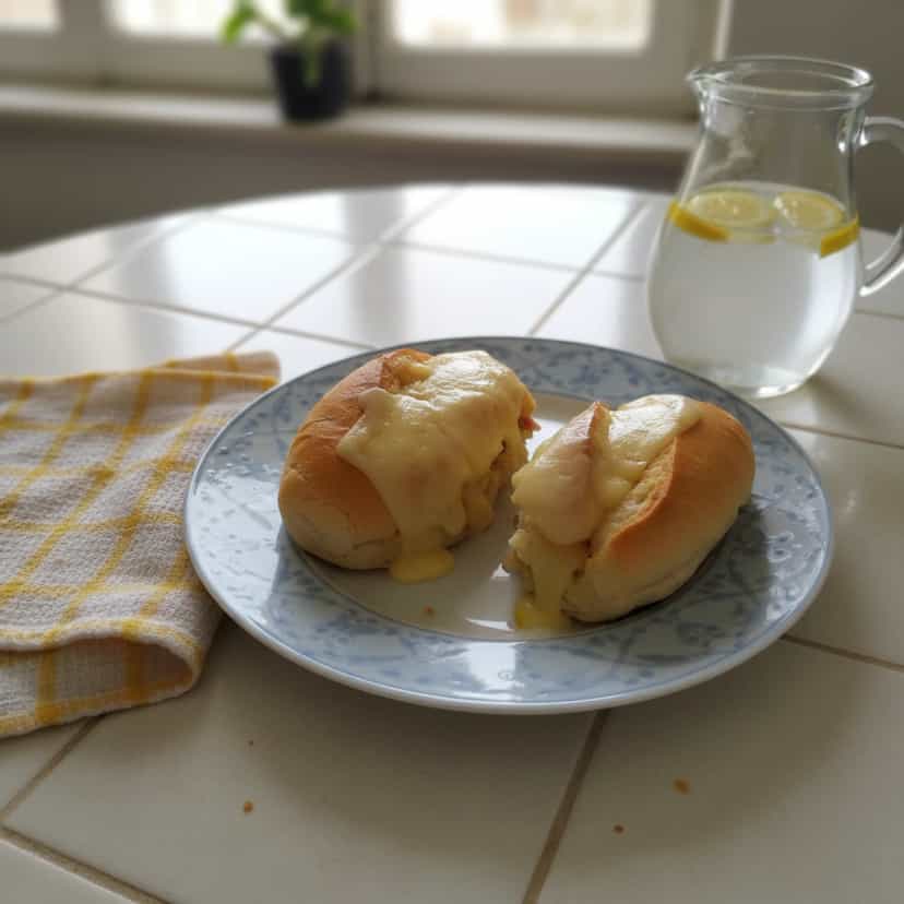 Foto deliciosa de Sanduíche de Buraco Quente pronta para servir - Lanches de Padaria