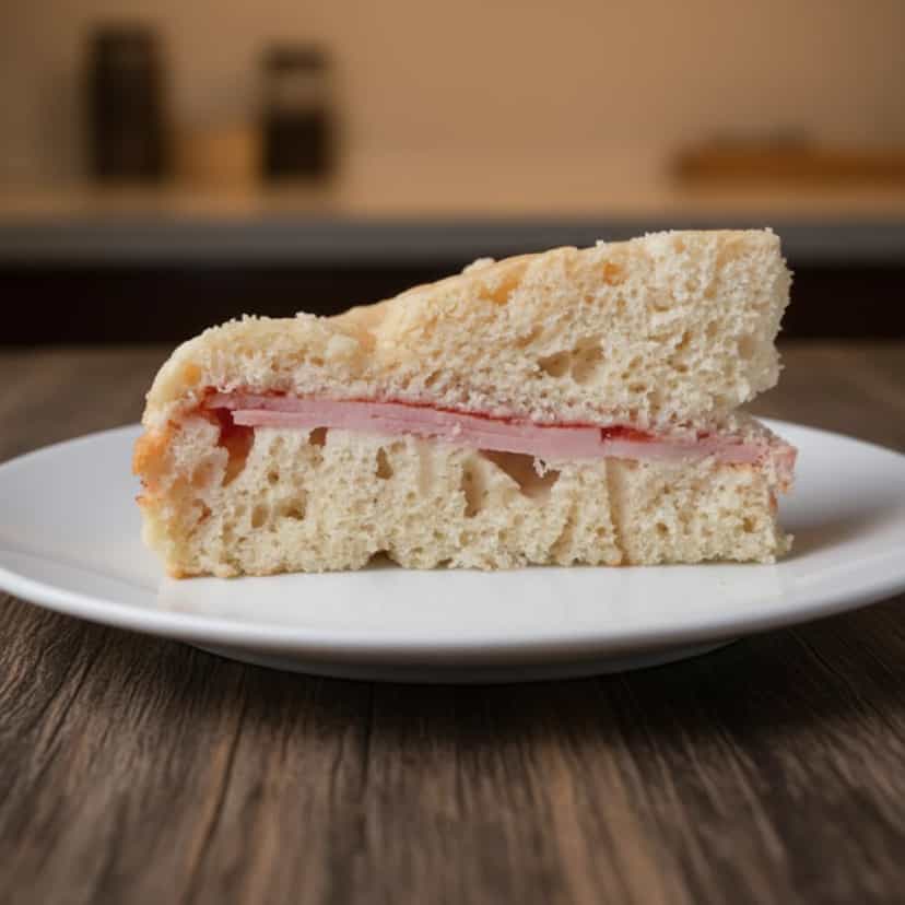 Foto deliciosa de Sanduíche de Presunto Caseiro pronta para servir - Lanches de Padaria