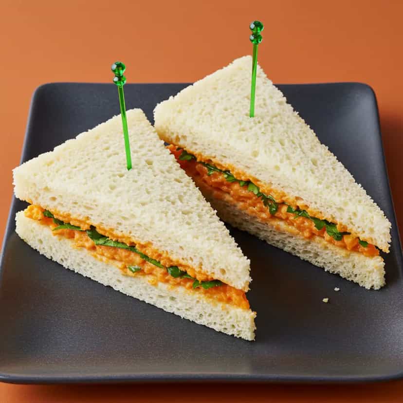 Foto deliciosa de Sanduíche Duplo de Cenoura e Rúcula pronta para servir - Outras Receitas