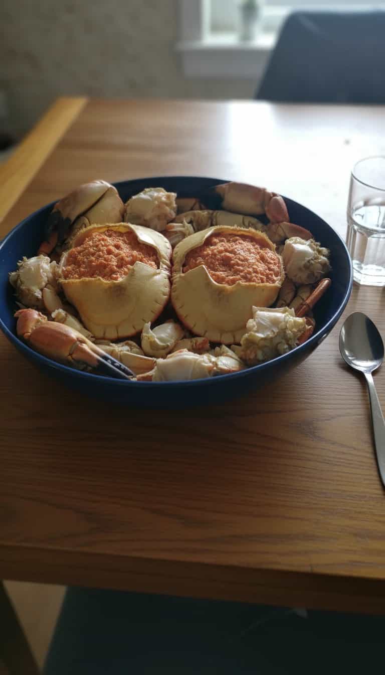Foto deliciosa de Sapateira Recheada pronta para servir - Peixes & Frutos do Mar