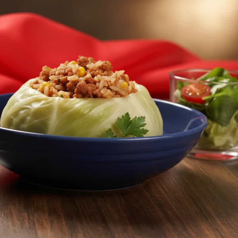 Foto deliciosa de Sarma: Repolho Recheado pronta para servir - Pratos Brasileiros Icônicos
