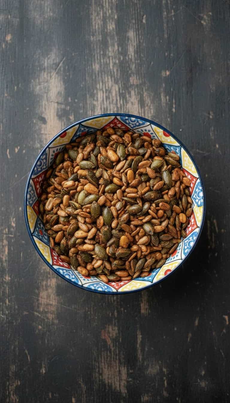 Foto deliciosa de Sementes Temperadas pronta para servir - Snacks Naturais