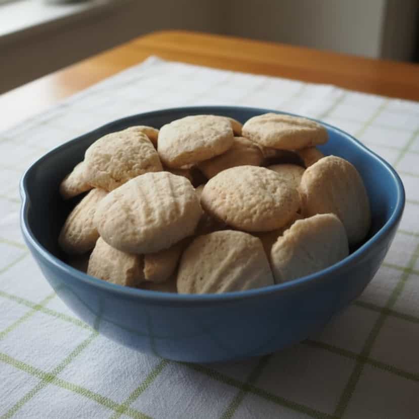 Foto deliciosa de Sequilhos de Nata: Receita Caseira pronta para servir - Brownies & Cookies