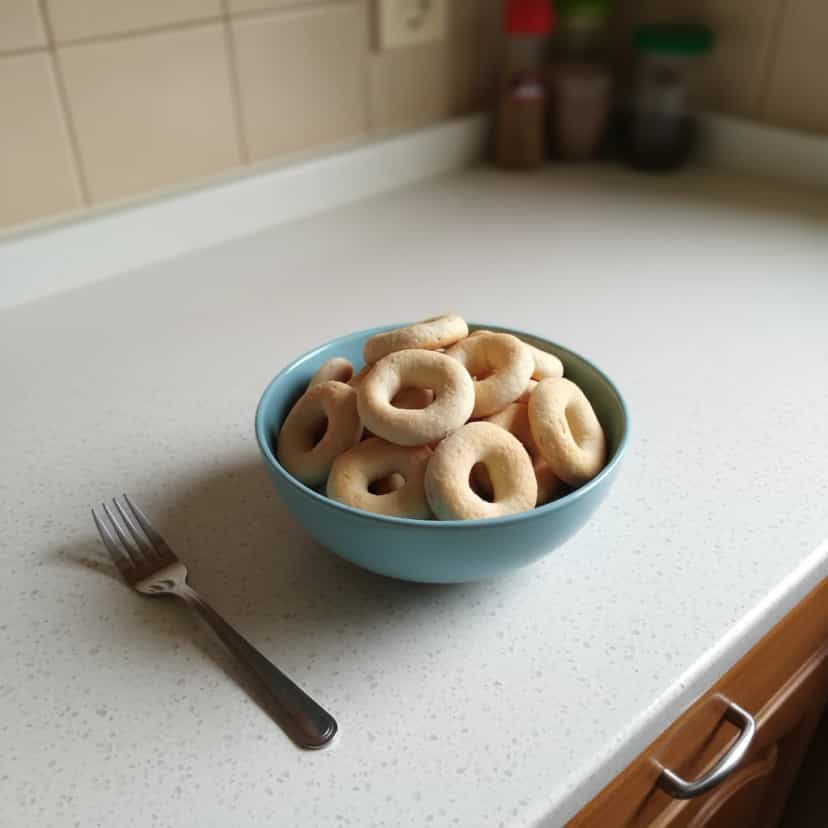 Foto deliciosa de Sequilhos de Queijo Curado pronta para servir - Snacks Assados