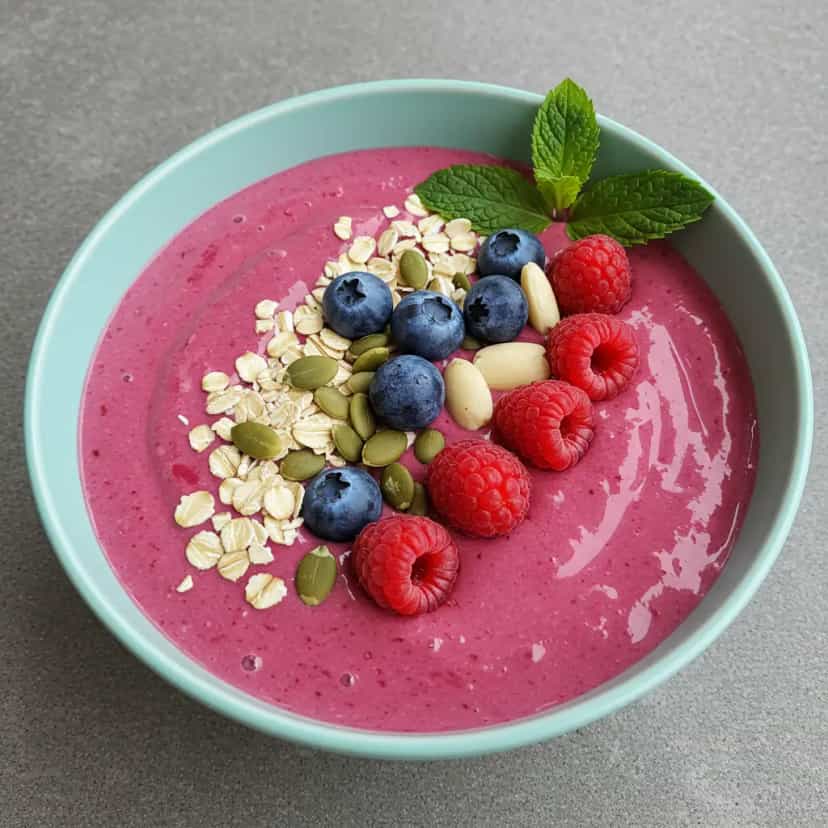 Foto deliciosa de Shake Energético de Açaí e Iogurte pronta para servir - Sucos & Smoothies