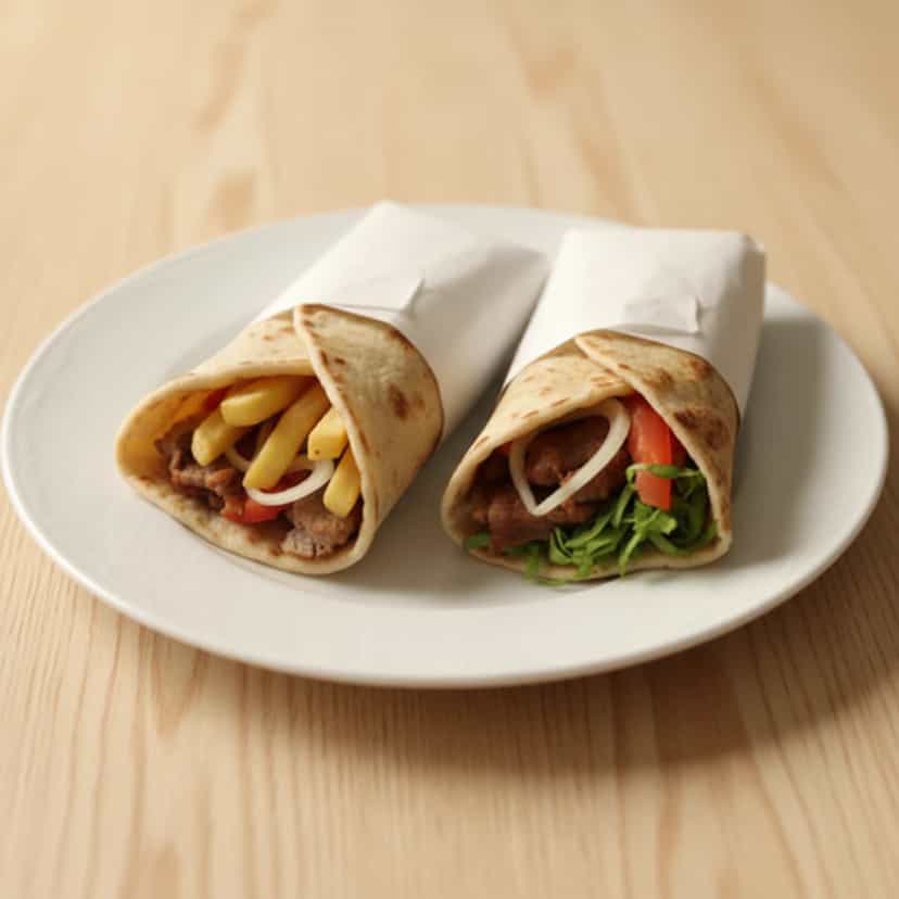 Foto deliciosa de Shawarma de Alcatra pronta para servir - Sanduíches & Hambúrgueres