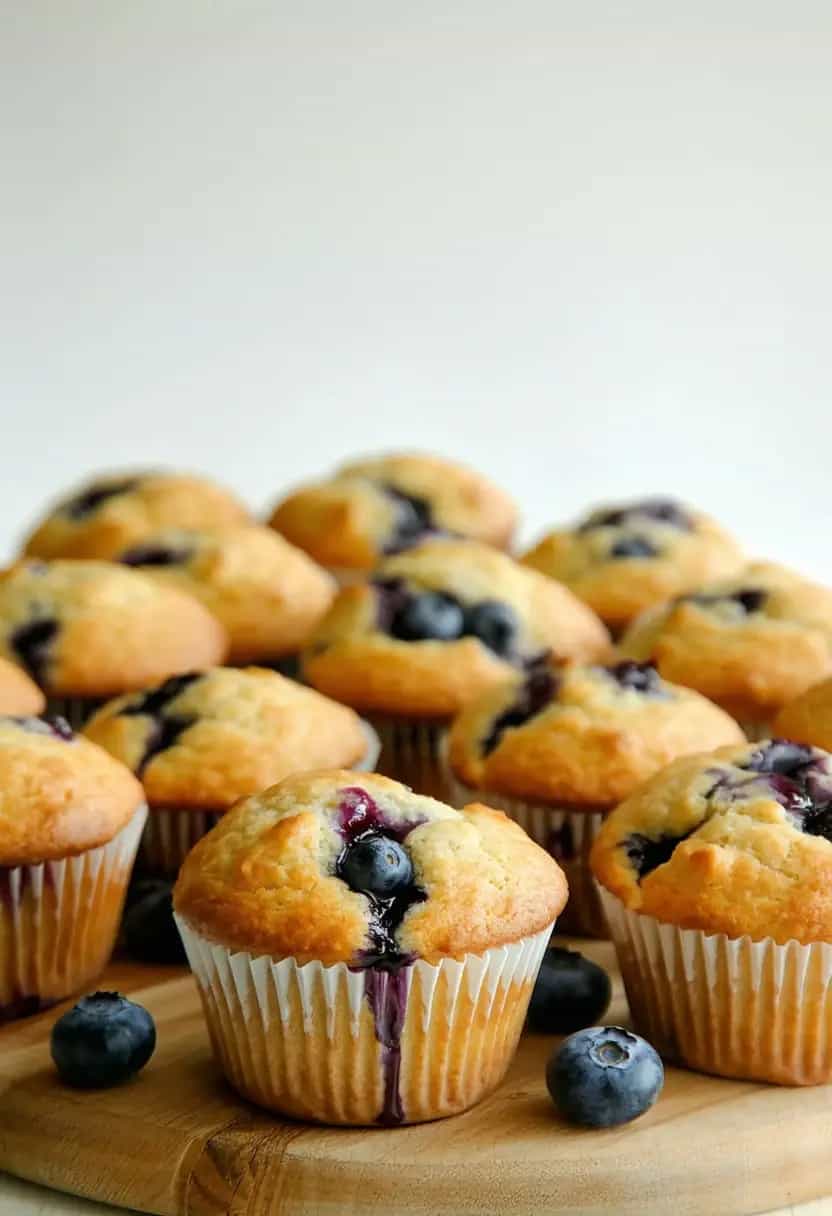 Muffins Simples de Mirtilo