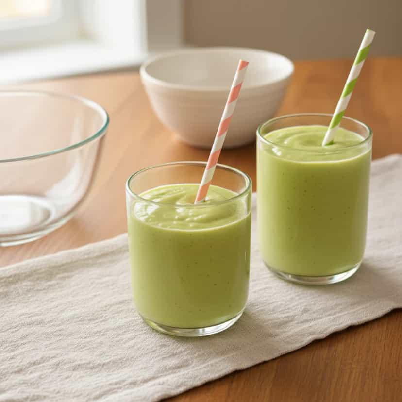 Foto deliciosa de Smoothie Cetogênico de Abacate e Coco pronta para servir - Sucos & Smoothies