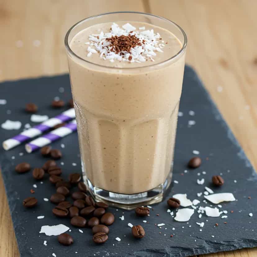Foto deliciosa de Smoothie Cremoso de Café pronta para servir - Sucos & Smoothies