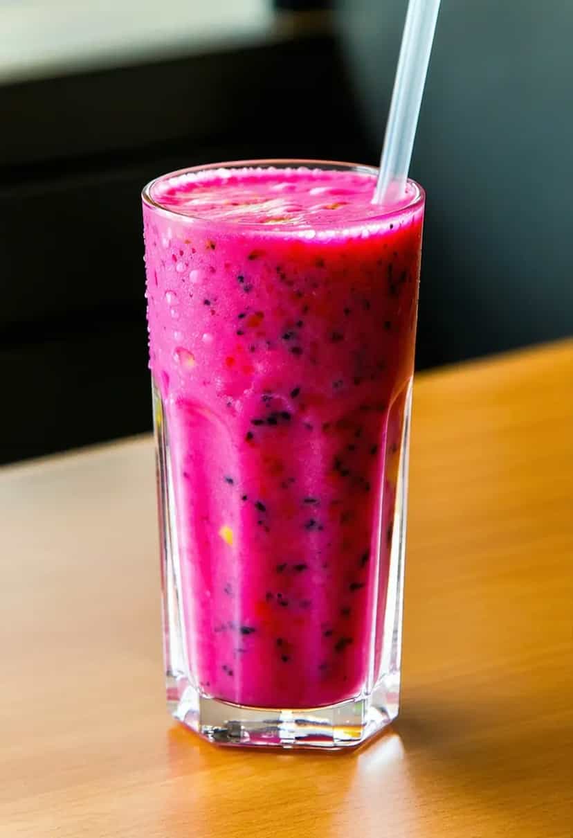 Foto deliciosa de Smoothie de Pitaya e Banana pronta para servir - Outras Receitas