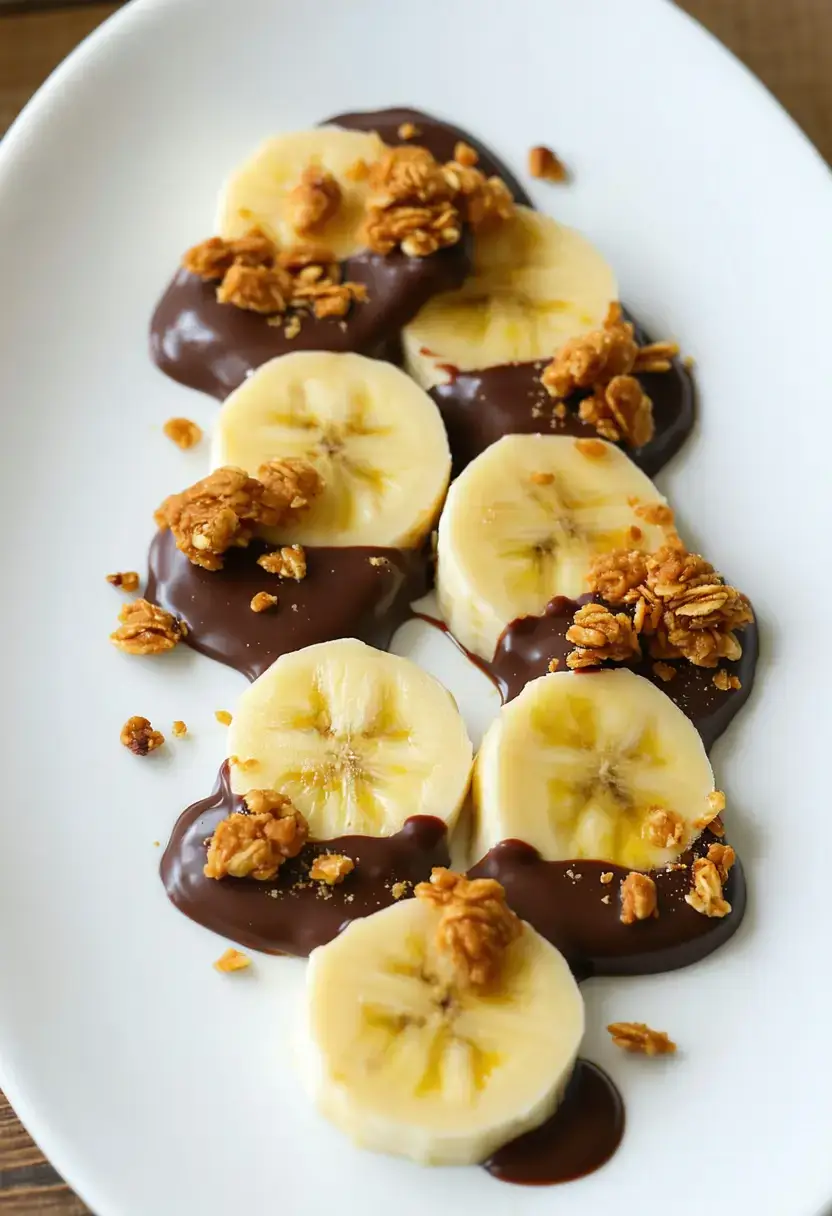 Foto deliciosa de Snacks de Banana com Chocolate Nescau pronta para servir - Snacks Naturais