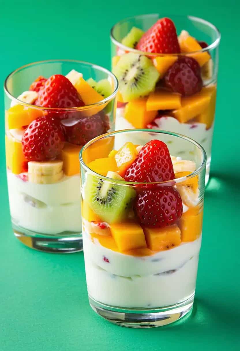 Snacks de Iogurte Grego com Frutas