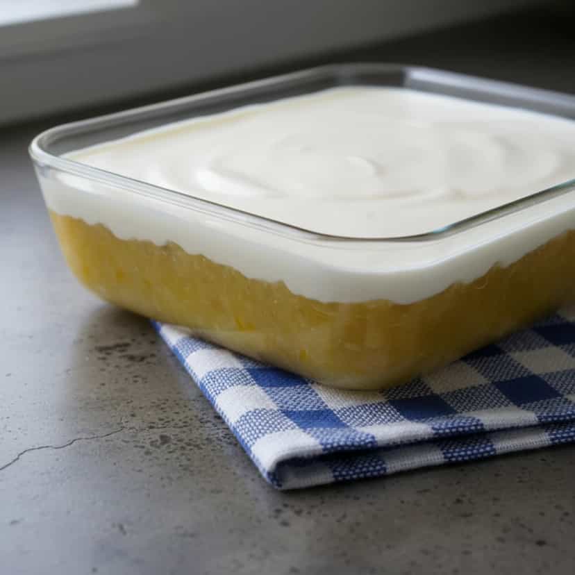 Foto deliciosa de Sobremesa Cremosa de Abacaxi com Pudim pronta para servir - Pudins & Cremes