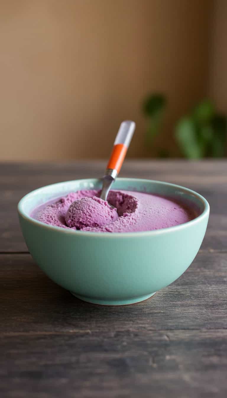 Foto deliciosa de Sobremesa Gelada de Morango pronta para servir - Doces Gelados & Sorvetes