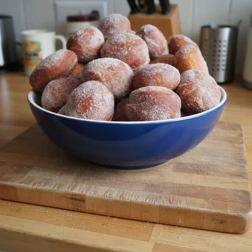 Foto deliciosa de Sonho recheado com goiabada pronta para servir - Lanches de Padaria