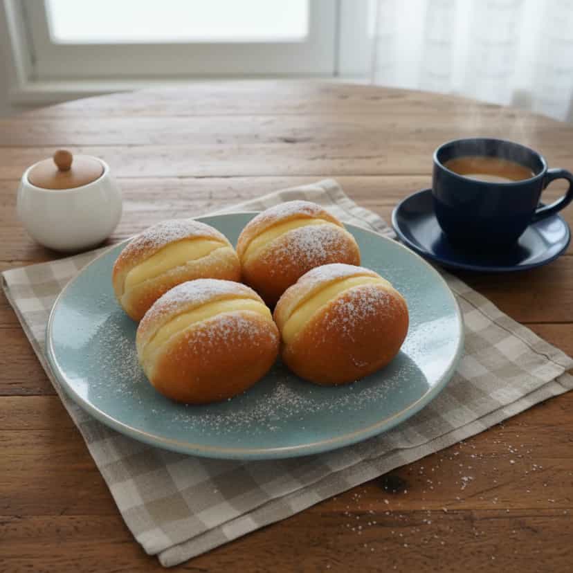 Foto deliciosa de Sonhos de Baunilha Caseiros pronta para servir - Outras Receitas