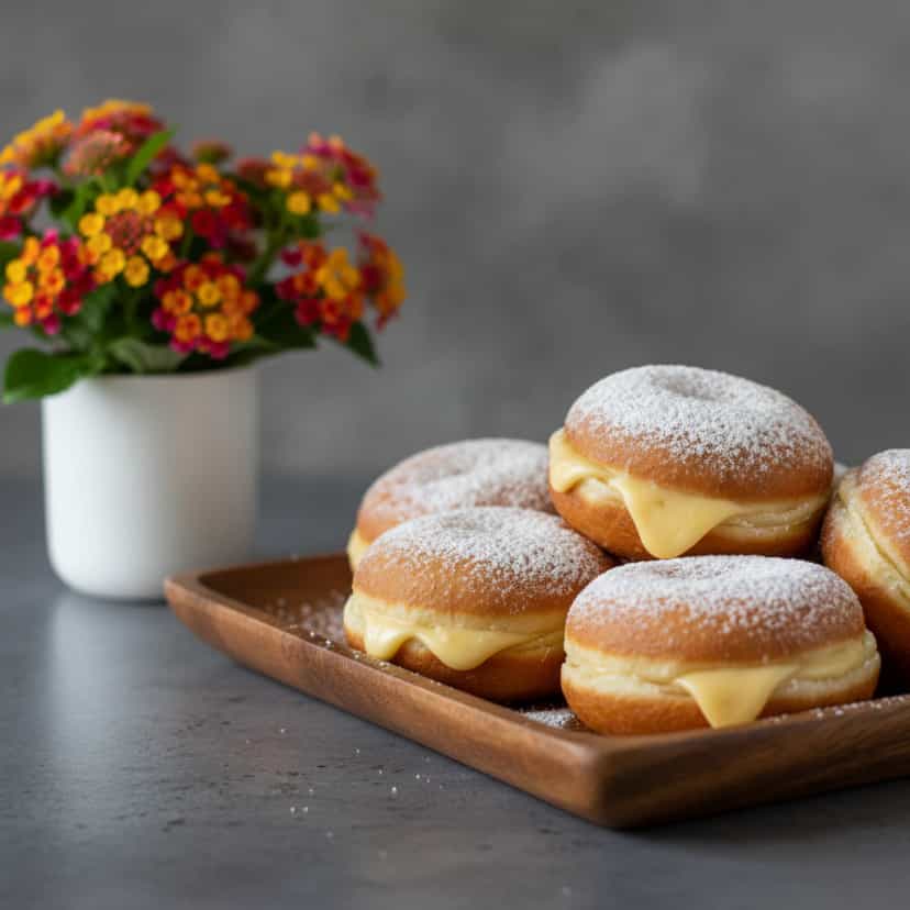 Foto deliciosa de Sonhos de Leite Condensado Recheados pronta para servir - Outras Receitas