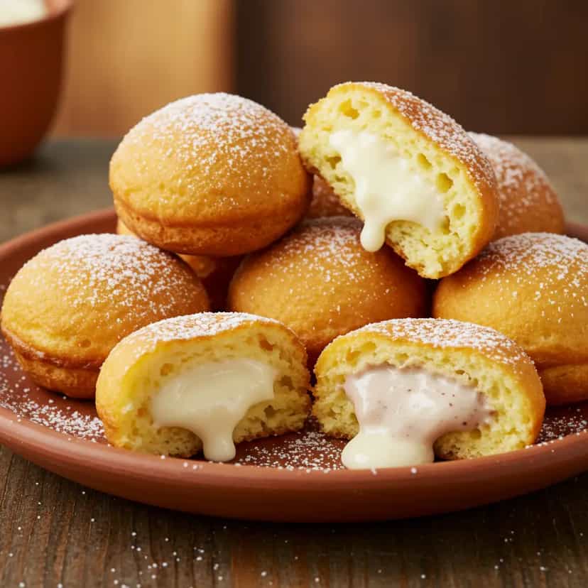 Foto deliciosa de Sonhos Recheados: Assados e Fritos pronta para servir - Outras Receitas
