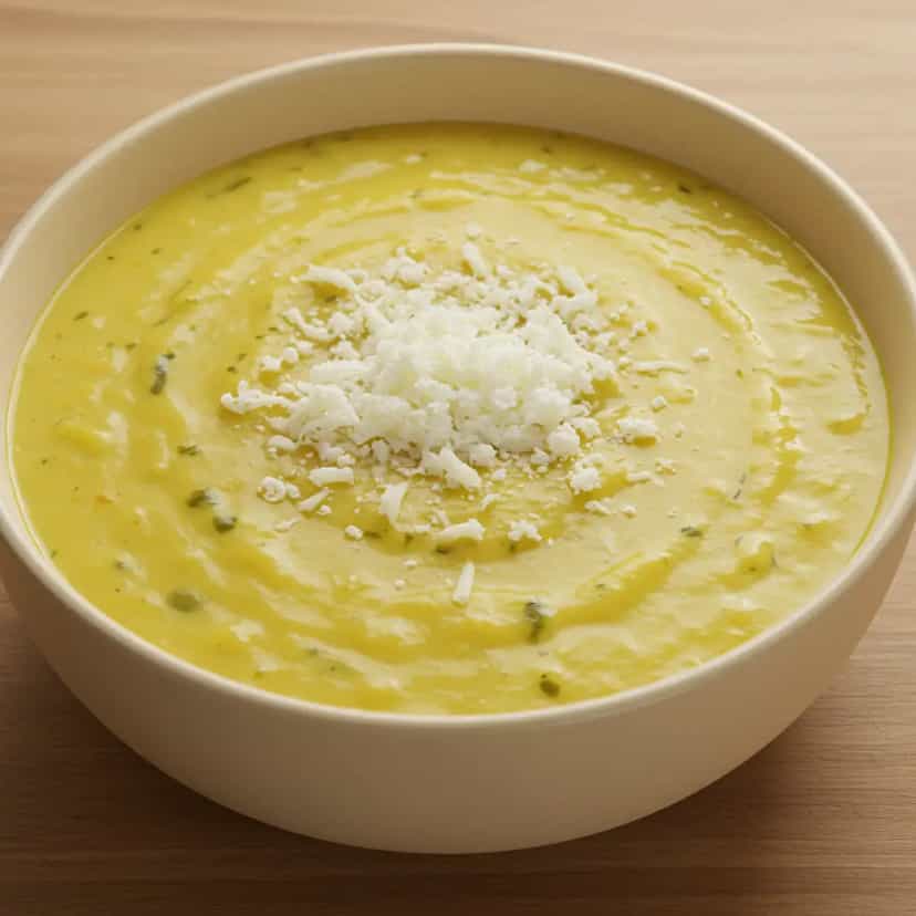 Foto deliciosa de Sopa Cremosa de Carne com Legumes pronta para servir - Sopas & Caldos