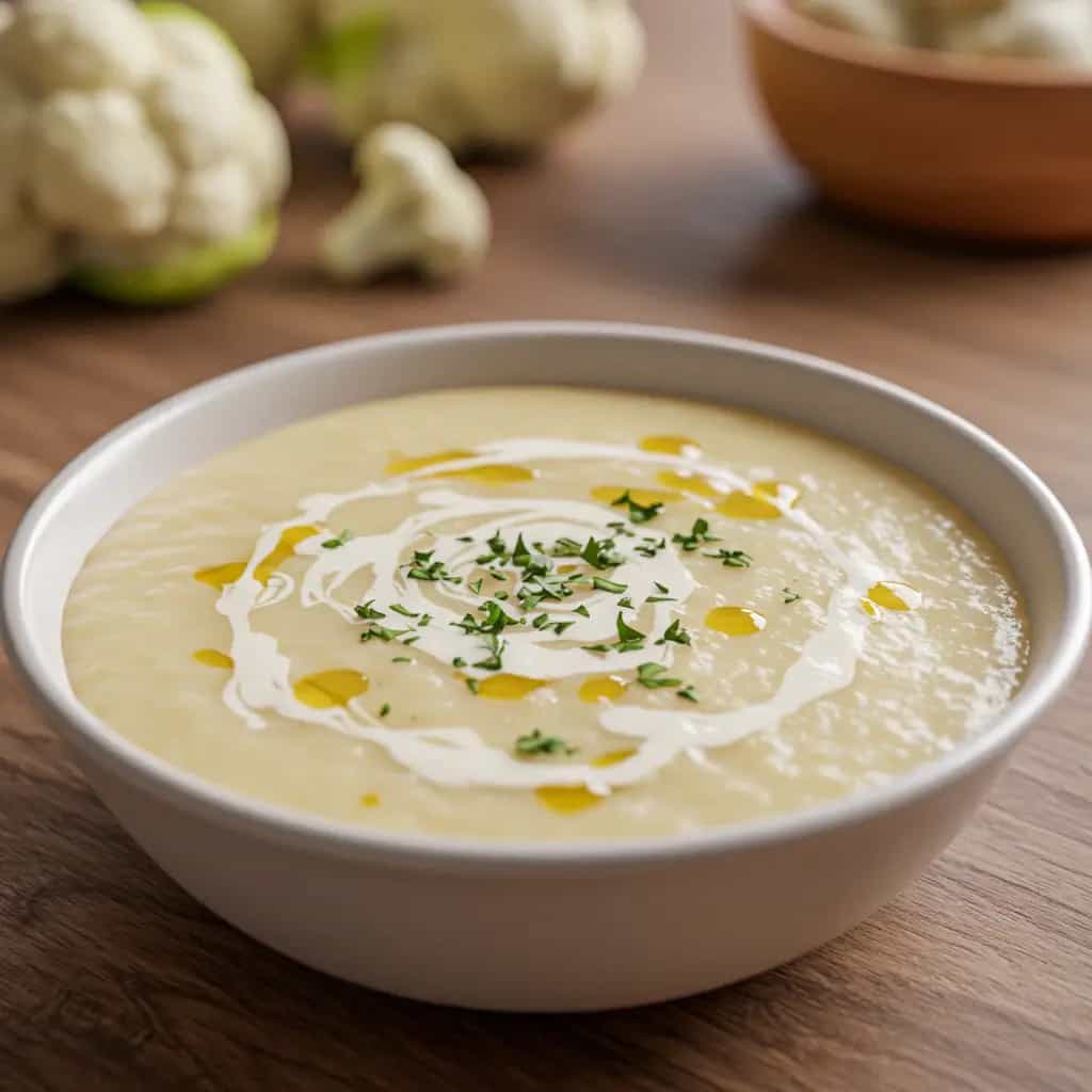 Sopa Cremosa de Couve-Flor com Queijo