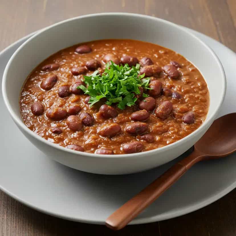 Foto deliciosa de Sopa Cremosa de Feijão pronta para servir - Sopas & Caldos