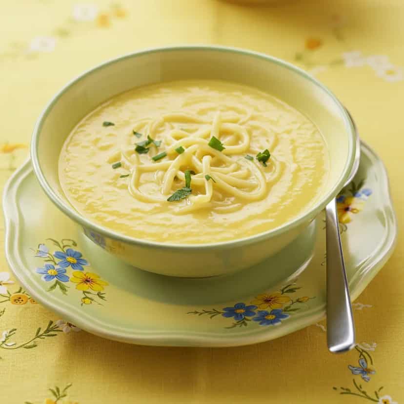 Foto deliciosa de Sopa Cremosa de Proteína de Soja pronta para servir - Sopas & Caldos