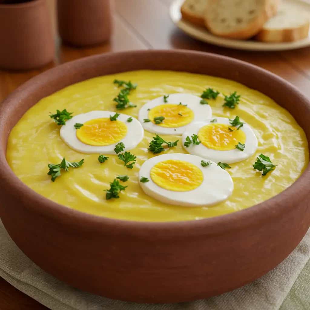 Sopa de fubá com ovos