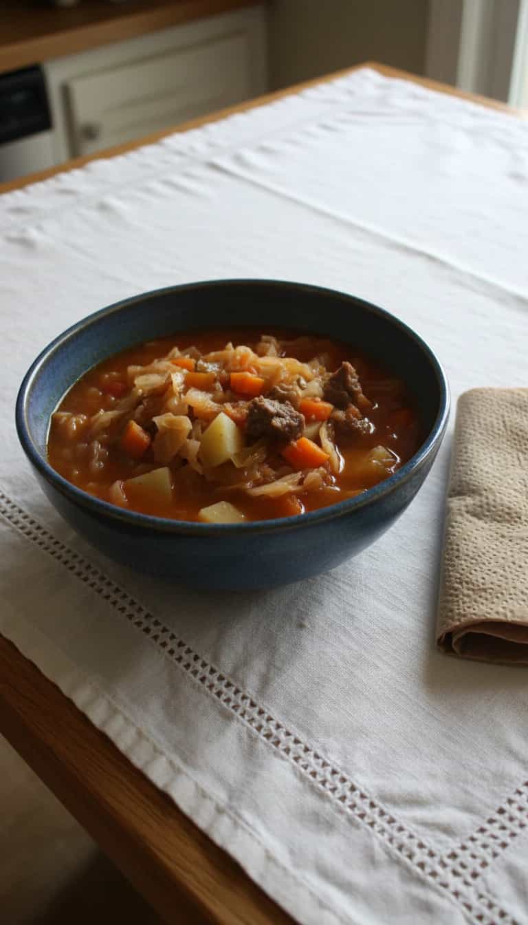 Foto deliciosa de Sopa de Legumes com Alcatra pronta para servir - Sopas & Caldos